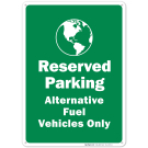 Reserved Parking Alternating Vehicles Only With Symbol Sign Reserved Parking Alternating Vehicles Only With Symbol Sign