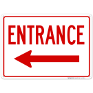 Left Arrow Entrance Sign Left Arrow Entrance Sign