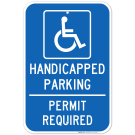 Permit Required Handicap Parking Sign Permit Required Handicap Parking Sign