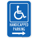 Right Arrow Handicapped Parking Sign Right Arrow Handicapped Parking Sign