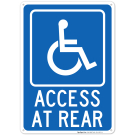 Access At Rear Sign Access At Rear Sign
