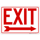 Exit Sign, Right Arrow Exit Sign, Right Arrow