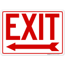 Exit Sign, Left Arrow Exit Sign, Left Arrow