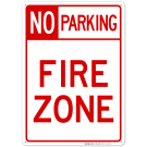 Fire Zone With No Parking Header Sign Fire Zone With No Parking Header Sign