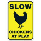 Chicken Crossing Sign, Slow Chickens at Play Sign, Chicken Coop Sign Chicken Crossing Sign, Slow Chickens at Play Sign, Chicken Coop Sign