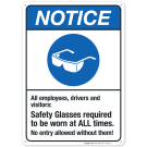 All Employees, Drivers And Visitors Sign, ANSI Notice Sign All Employees, Drivers And Visitors Sign, ANSI Notice Sign