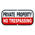 No Trespassing Private Property Sign, Red Background No Trespassing Private Property Sign, Red Background