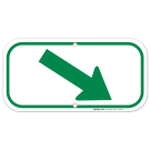 Down Diagonal Green Right Arrow Sign Down Diagonal Green Right Arrow Sign