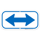 Bidirectional Blue Arrow Sign Bidirectional Blue Arrow Sign