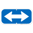 Both Side Blue Board Arrow Sign Both Side Blue Board Arrow Sign