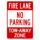 No Parking Tow-Away Zone Sign No Parking Tow-Away Zone Sign