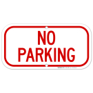 No Parking With Red Border Sign No Parking With Red Border Sign