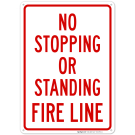 No Parking Or Standing Fire Lane Sign, (SI-63750) No Parking Or Standing Fire Lane Sign, (SI-63750)