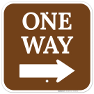 One Way With Right Arrow Sign One Way With Right Arrow Sign