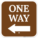 One Way With Left Arrow Sign One Way With Left Arrow Sign