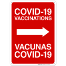 Covid-19 Vaccinations Bilingual Sign, Covid Vaccine Sign, (SI-6403) Covid-19 Vaccinations Bilingual Sign, Covid Vaccine Sign, (SI-6403)