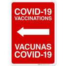 Covid-19 Vaccinations Bilingual Sign, Covid Vaccine Sign, (SI-6404) Covid-19 Vaccinations Bilingual Sign, Covid Vaccine Sign, (SI-6404)