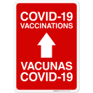 Covid-19 Vaccinations Bilingual Sign, Covid Vaccine Sign Covid-19 Vaccinations Bilingual Sign, Covid Vaccine Sign