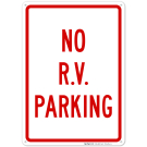 No RV Parking With Red Border Sign No RV Parking With Red Border Sign