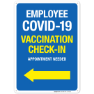Employee Covid-19 Sign, Covid Vaccine Sign Employee Covid-19 Sign, Covid Vaccine Sign