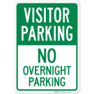 Visitor Parking No Overnight Parking Sign Visitor Parking No Overnight Parking Sign