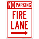 Fire Lane With Right Arrow Sign Fire Lane With Right Arrow Sign