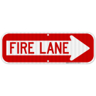 Fire Lane With Right Arrow Sign, (SI-65088) Fire Lane With Right Arrow Sign, (SI-65088)