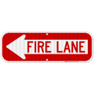 Fire Lane With Left Arrow Sign, (SI-65089) Fire Lane With Left Arrow Sign, (SI-65089)