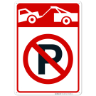 No Parking Tow Away Zone Symbol Sign No Parking Tow Away Zone Symbol Sign