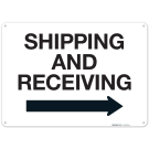 Shipping And Receiving With Right Arrow Sign Shipping And Receiving With Right Arrow Sign