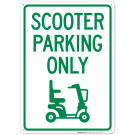 Scooter Parking Only With Graphic Sign Scooter Parking Only With Graphic Sign