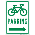 Bicycle Symbol Parking Right Arrow Sign Bicycle Symbol Parking Right Arrow Sign