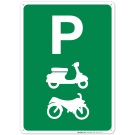 Parking Scooter And Bike Sign Parking Scooter And Bike Sign