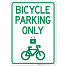 Bicycle Parking Only Bidirectional Sign Bicycle Parking Only Bidirectional Sign