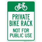 Private Bike Rack Not For Public Use Sign Private Bike Rack Not For Public Use Sign