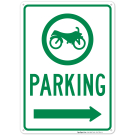 Motorcycle Parking With Right Arrow Sign Motorcycle Parking With Right Arrow Sign