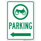 Motorcycle Parking With Left Arrow Sign Motorcycle Parking With Left Arrow Sign