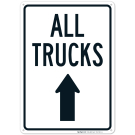 All Trucks Move Ahead With Up Arrow Sign All Trucks Move Ahead With Up Arrow Sign