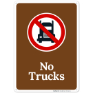 No Trucks With Grapghic Sign No Trucks With Grapghic Sign