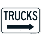 Trucks With Right Arrow Sign Trucks With Right Arrow Sign