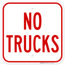 No Trucks Driveway Sign No Trucks Driveway Sign