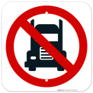 No Truck Graphic Sign No Truck Graphic Sign