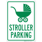 Stroller Parking With Graphic Sign Stroller Parking With Graphic Sign