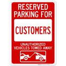 Reserved Parking For Customers Sign Reserved Parking For Customers Sign