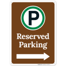 Reserved Parking With Right Arrow Sign Reserved Parking With Right Arrow Sign