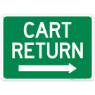Cart Return With Right Arrow Sign Cart Return With Right Arrow Sign