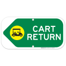 Cart Return Left Arrow Sign Cart Return Left Arrow Sign