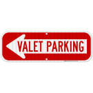 Valet Parking Left Arrow Sign Valet Parking Left Arrow Sign