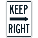 Keep Right Sign With Right Arrow Sign Keep Right Sign With Right Arrow Sign