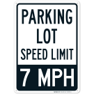 Parking Lot Speed Limit 7 Mph Sign Parking Lot Speed Limit 7 Mph Sign